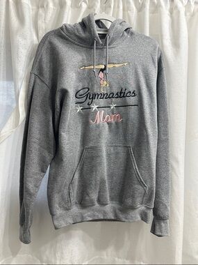 Gymnastics Mom Hooded Sweatshirt - Gray